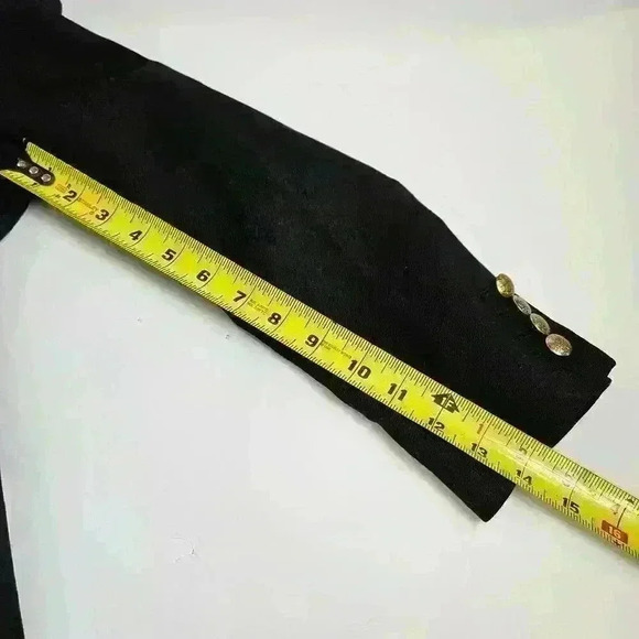 J Crew Women’s Blazer Sz 6 Petite Black Schoolboy Gold Buttons Jacket - Picture 7 of 8